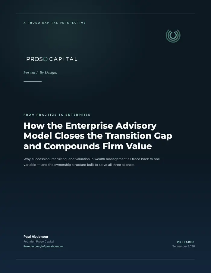 Cover of the Proso Capital white paper, From Practice to Enterprise